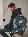 Blue football backpack recycled polyester - British product