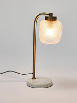Next Oliver Bonas Clear Luce Gold Glass & Marble Desk & Table Lamp, 47cm- Buy online at McGrocer