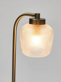 Oliver Bonas Clear Luce gold glass marble desk table lamp, imported from the UK