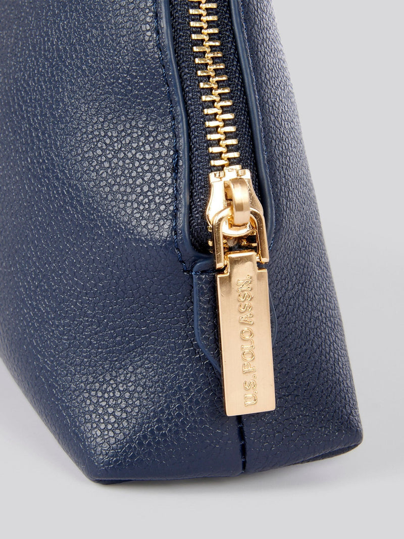 U.S. Polo Assn. blue round women's beauty bag, UK version