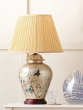 Pacific Gold butterfly ceramic table lamp with tapered shade (British brand)