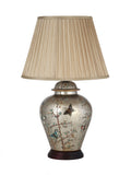 Pacific Gold butterfly ceramic table lamp with tapered shade (British brand)