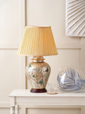 Pacific Gold butterfly ceramic table lamp with tapered shade (British brand)