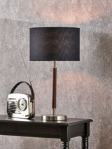 Next Pacific Black Wood Effect Table Lamp- Buy online at McGrocer