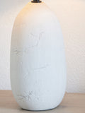 Pacific white vintage textured ceramic table lamp 50cm, imported from the UK