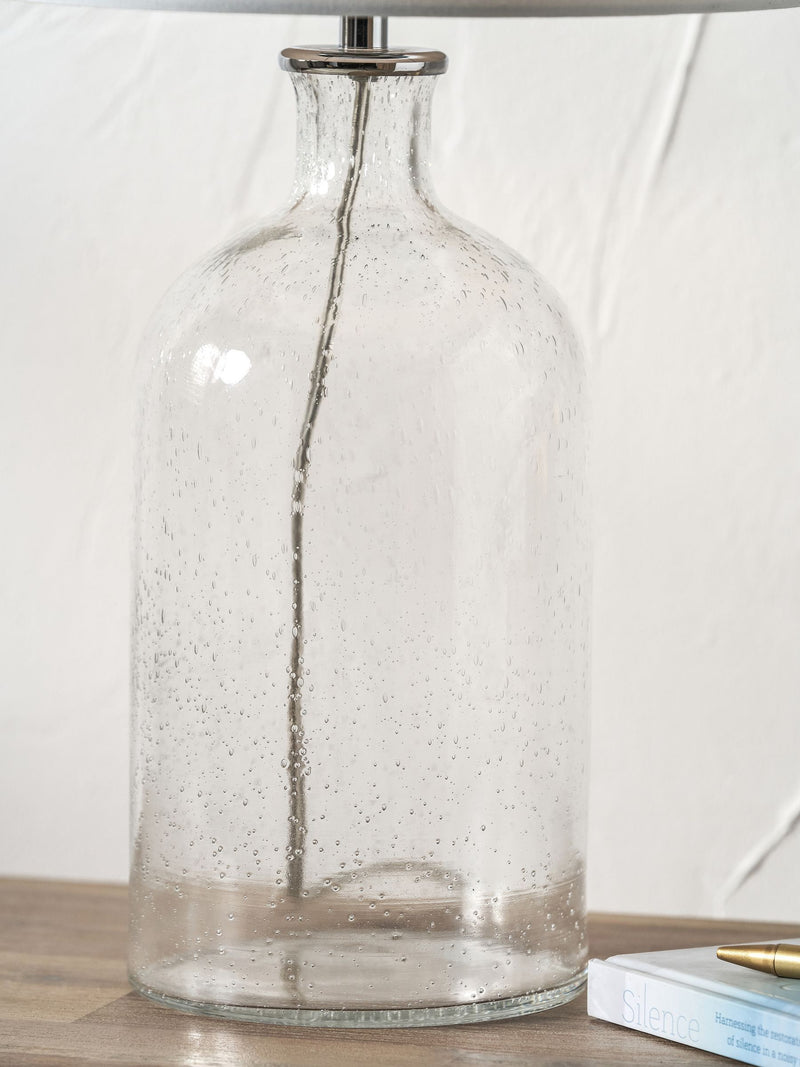 Pacific clear bubble glass table lamp 52cm (British brand)