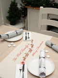 Jonnys Sister personalised reindeer table runner - British product