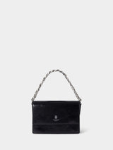 Next OSPREY LONDON Black The Chunky Chain Mini Leather Clutch- Buy online at McGrocer