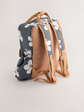Stampy flower backpack with recycled polyester (British brand)