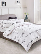 Next Black/White Bow & Heart Reversible Duvet Cover and Pillowcase Set, 2 Pack- Buy online at McGrocer