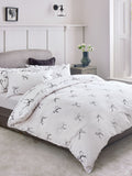 Black/white bow heart reversible duvet cover set - British product