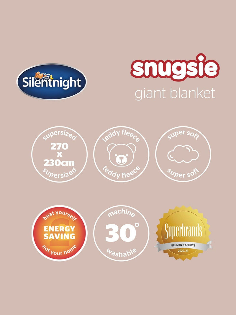 Silentnight Snugsie XL blanket 270x230cm - British product