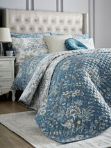 Next Laura Ashley Seaspray Blue Marlbrook Quilted Bedspread 235cm x 235cm- Buy online at McGrocer