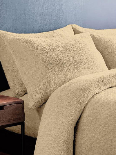 Next Silentnight Natural Teddy Fleece Duvet Cover Set- Buy online at McGrocer