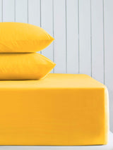 Next Bright Yellow Cotton Rich Extra Deep Fitted Bed Sheet- Buy online at McGrocer