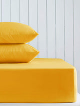 Next Bright Yellow Cotton Rich Deep Fitted Bed Sheet- Buy online at McGrocer