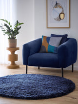Next Origin Rugs Blue Chicago Soft Shaggy Rug 133cm x 133cm- Buy online at McGrocer