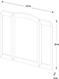 Light natural Sadie mango wood mirror with three panels - British product