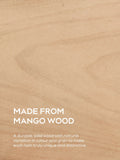 Light natural Sadie mango wood mirror with three panels - British product