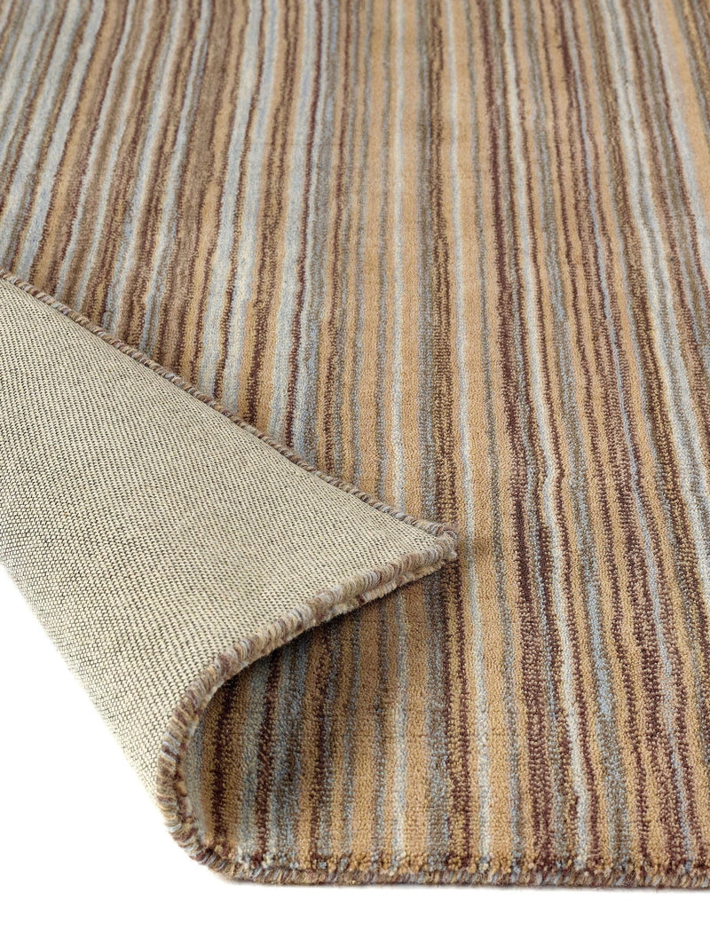 Origin Rugs beige stripe wool rug - British product