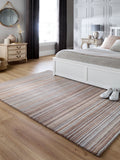 Origin Rugs beige stripe wool rug - British product