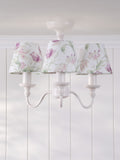 Laura Ashley White Gosford 3 light semi flush ceiling light (British brand)