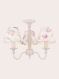 Laura Ashley White Gosford 3 light semi flush ceiling light (British brand)