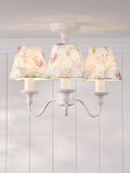 Laura Ashley White Gosford 3 light semi flush ceiling light (British brand)