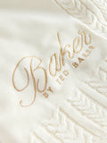 Baker by Ted Baker cream cable knit fleece baby blanket (British brand)