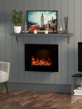 Next Be Modern Black Quatro Wall Mounted Electric Fire- Buy online at McGrocer