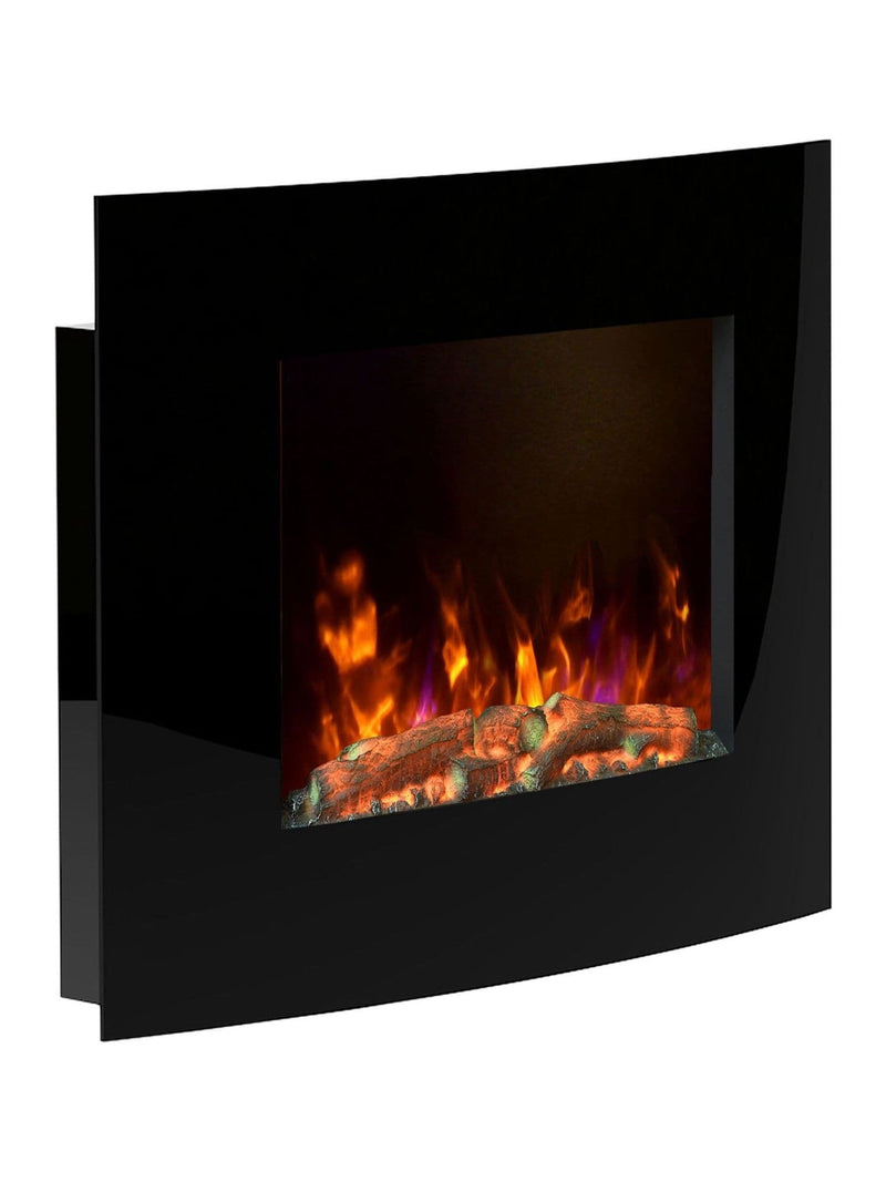 Be Modern Black Quatro wall mounted electric fire 64cm, UK version