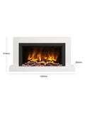 Be Modern White Micro Marble Impero 47 inch electric fire, UK version