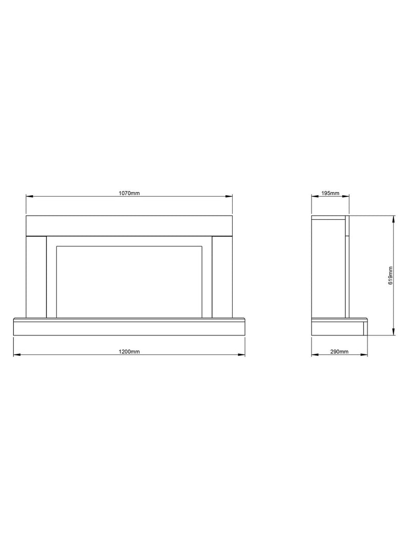 Be Modern White Micro Marble Impero 47 inch electric fire, UK version