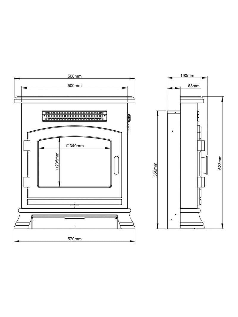 Be Modern Banbury inset electric stove - British product