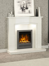 Next Be Modern Pryzm Edge Black Nickel Inset Electric Fire 16 inch- Buy online at McGrocer