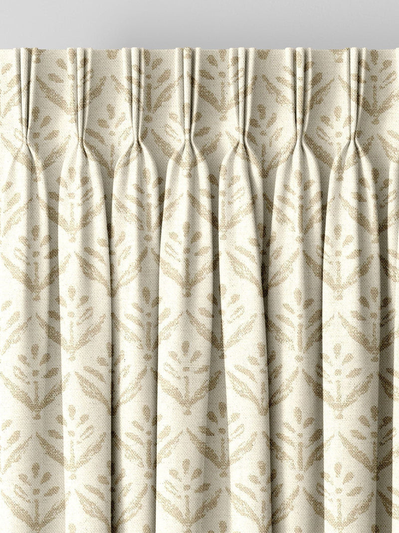Sand Yellow made-to-measure curtains in cotton-linen blend, imported from the UK