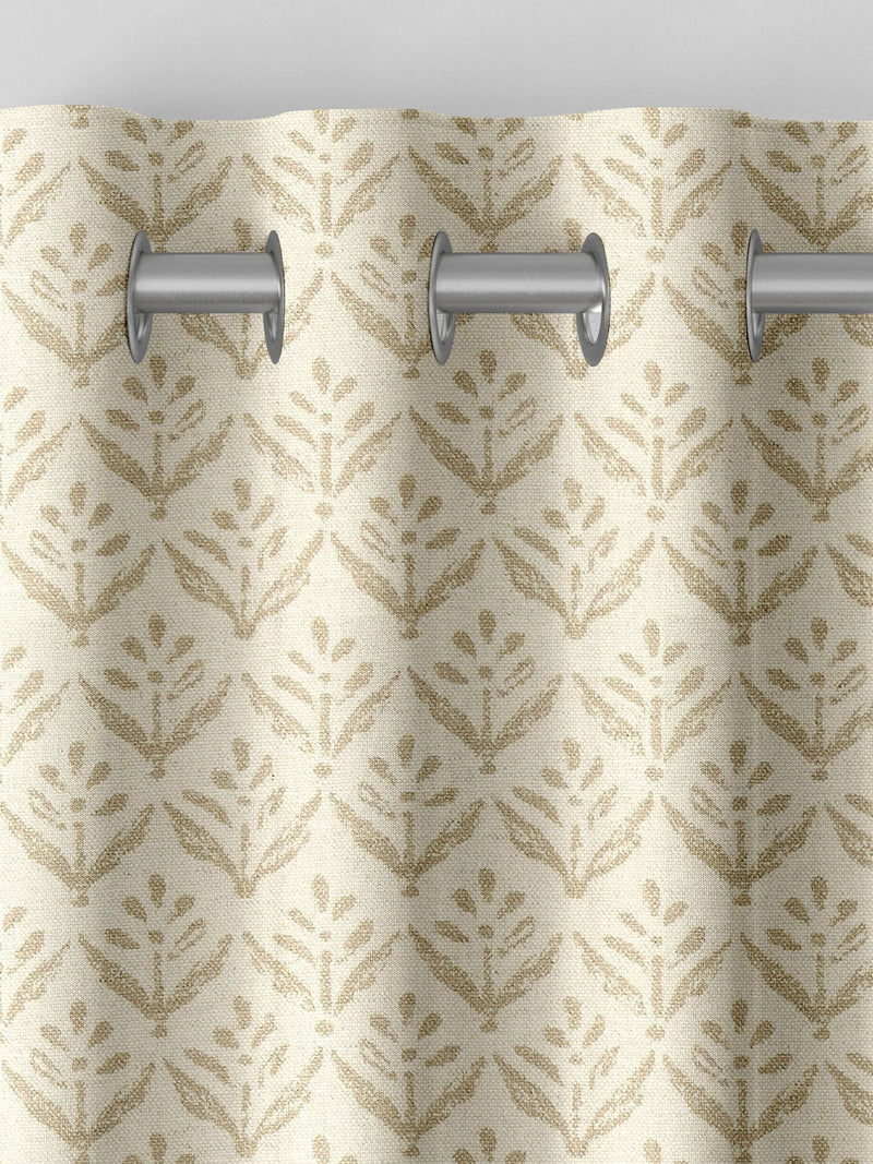 Sand Yellow made-to-measure curtains in cotton-linen blend, imported from the UK