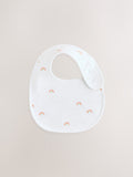 White animal print baby bibs 5 pack (British brand)