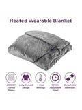 Carmen grey heated wearable blanket - British product