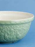 Mason Cash green and orange mixing bowl set, imported from the UK