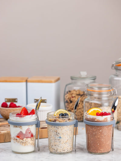 Next Kilner Clear Breakfast Jars Set of 3 Glass Storage Jars 0.35 Litre- Buy online at McGrocer
