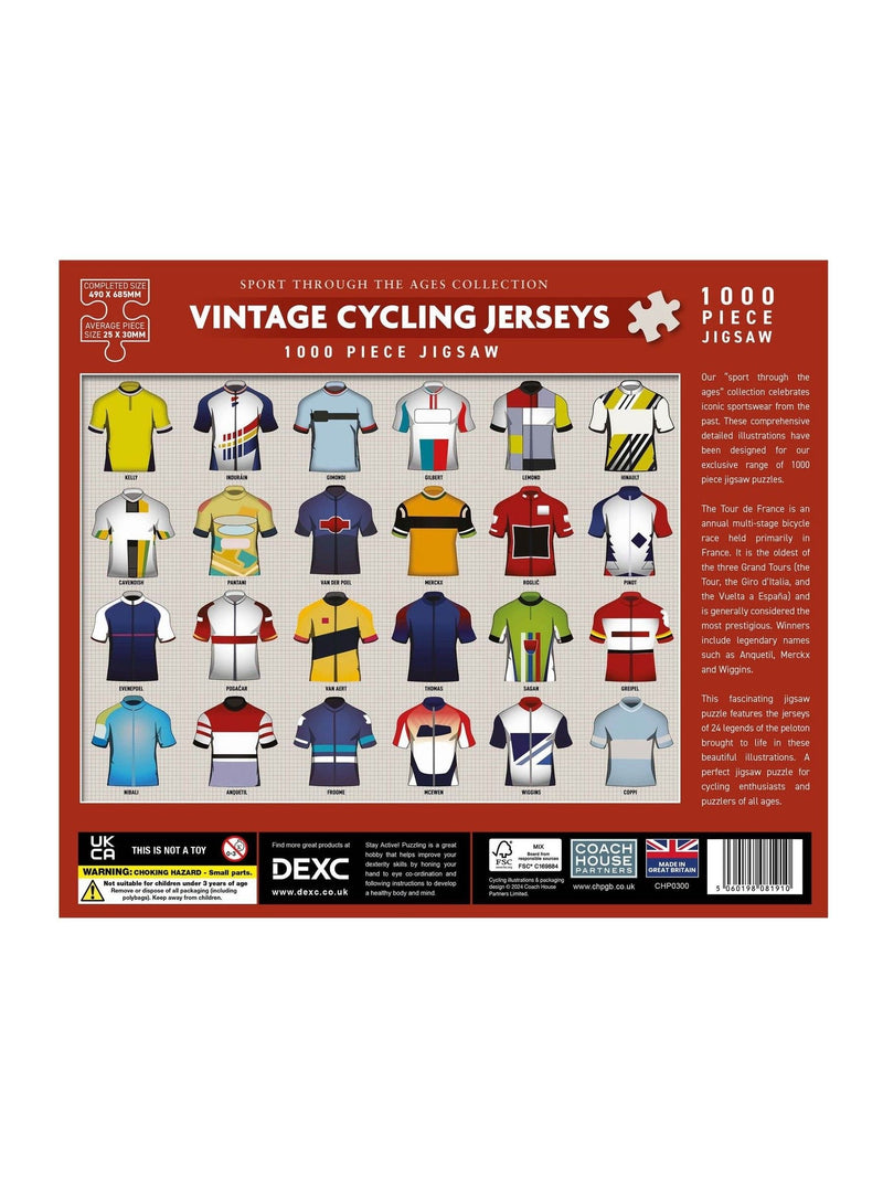 Coach House Partners vintage cycling jerseys 1000-piece puzzle (British brand)