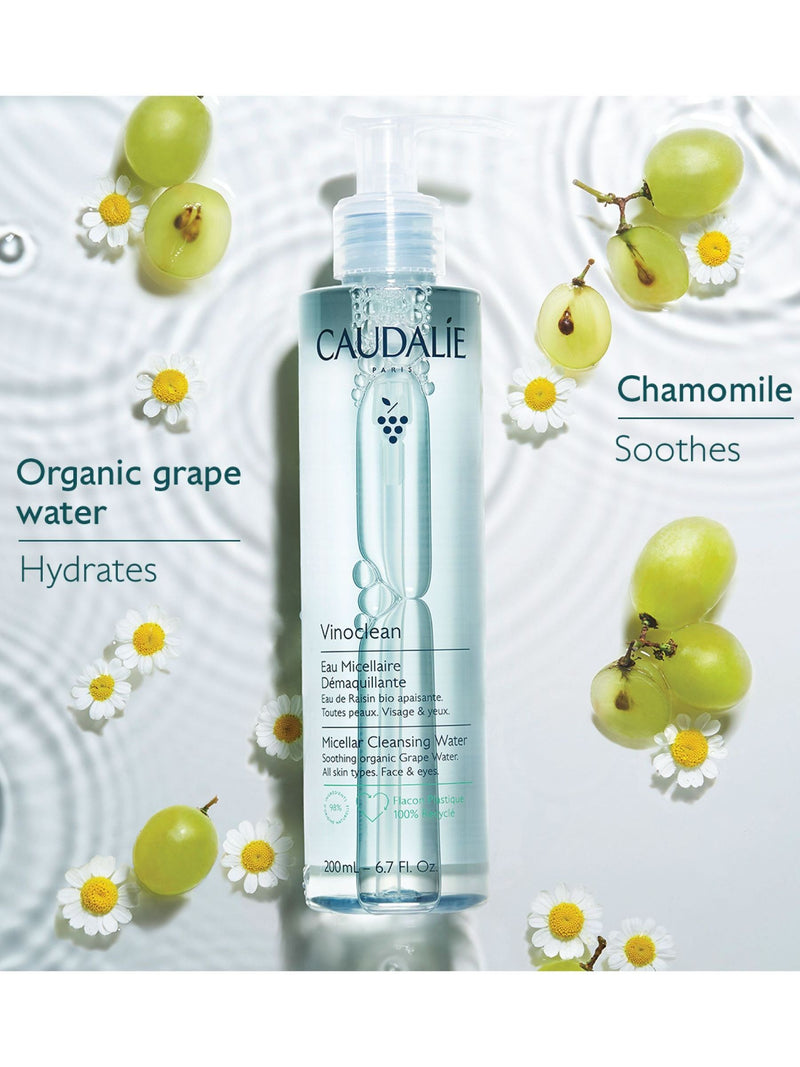 Caudalie Vinoclean Micellar Cleansing Water 200ml - British product