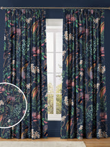 Next Graham & Brown Night Blue Clavering Birds Made to Measure Curtains- Buy online at McGrocer