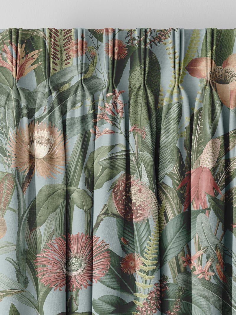 Graham & Brown Tigerlily sky blue made to measure curtains, UK version