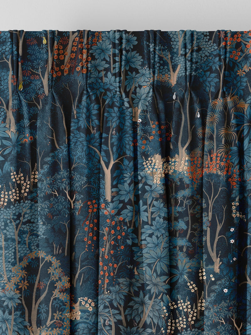 Graham & Brown Navy Blue New Eden curtains, UK version