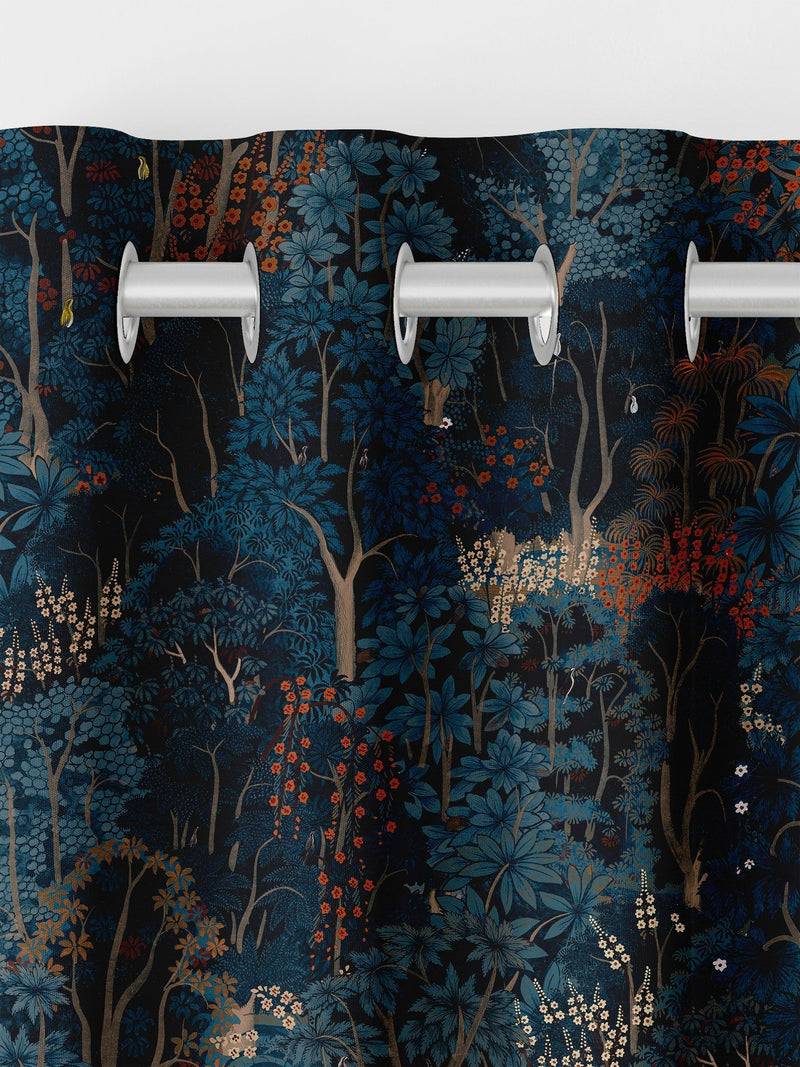 Graham & Brown Navy Blue New Eden curtains, UK version