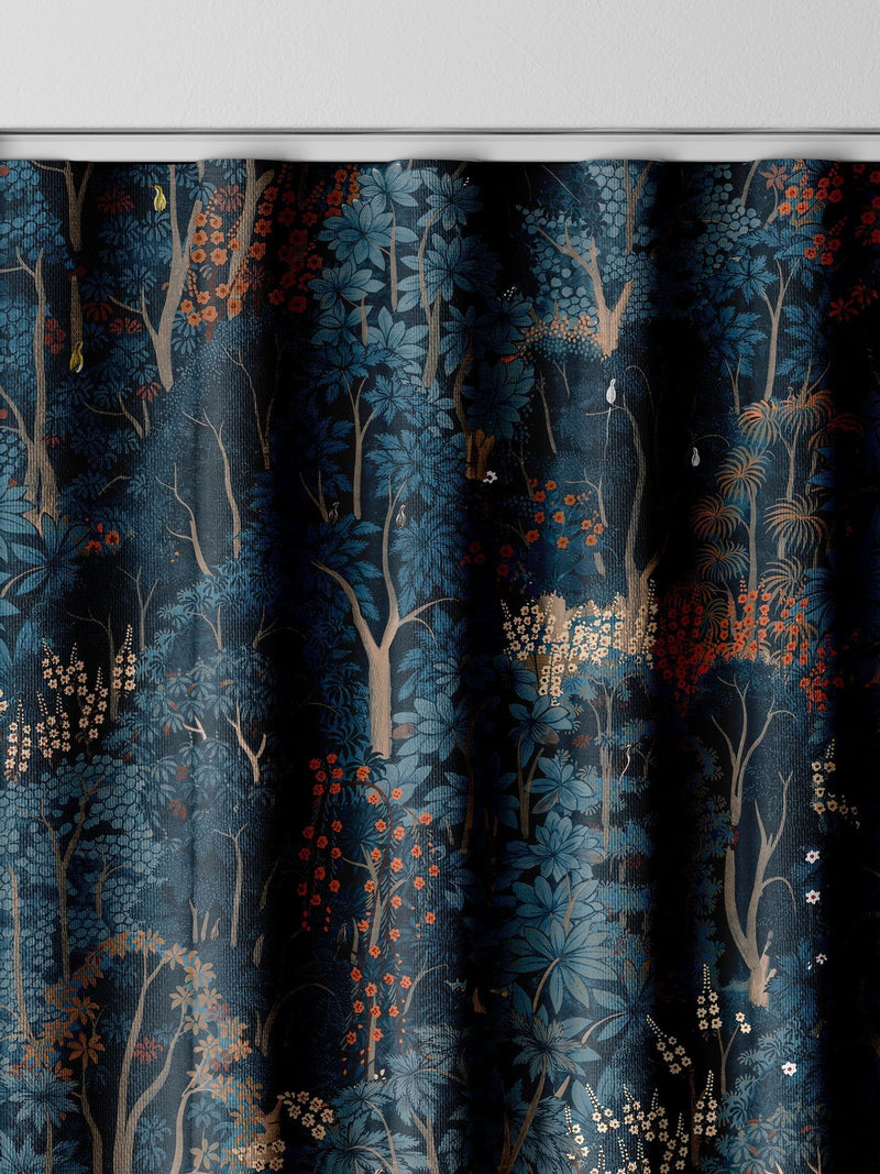 Graham & Brown Navy Blue New Eden curtains, UK version