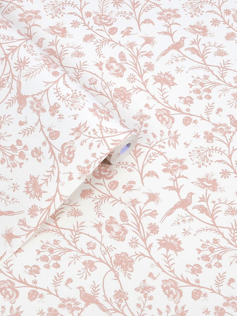 Laura Ashley Pink Shepherd's Purse wallpaper 10m, imported from the UK