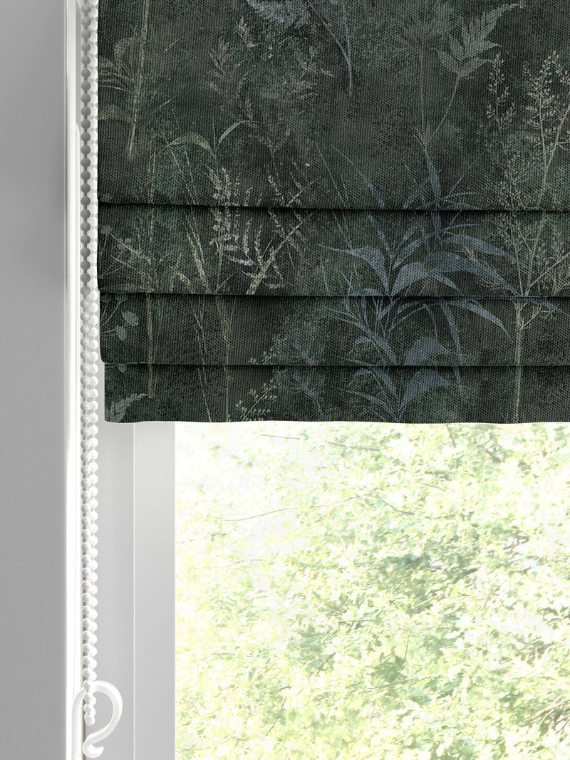 Graham & Brown roman blind emerald green botanical (British brand)